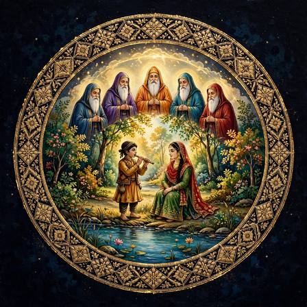 Heer Ranjha — Part 2 of 9 (The Meeting · The Cowherd of Jhang · The Five Pirs · Meetings in the Forest · Kaidu's Discovery)