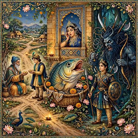 Folk Tales of India — Part 19 of 80 (The Prince and the Fakir · Why the Fish Laughed · The Demon with the Matted Hair) | KacheliTV World Classics
