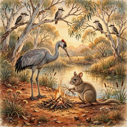 Folk Tales of Australia — Part 1 (The Mayamah · Mooregoo the Mopoke, and Bahloo the Moon · Goolahwilleel the Topknot Pigeons · Deereeree the Wagtail, and the Rainbow · …)